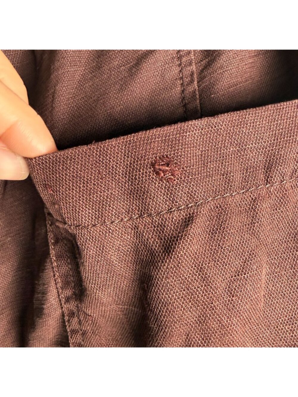 Anthropologie The Nomad High Waisted Jogger Linen Blend Brown L Hippie Gorpcore - Picture 8 of 11